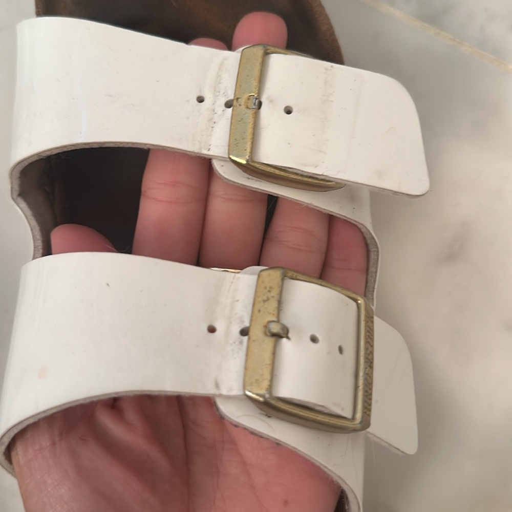 Patent white Birkenstocks - Picture 5 of 9